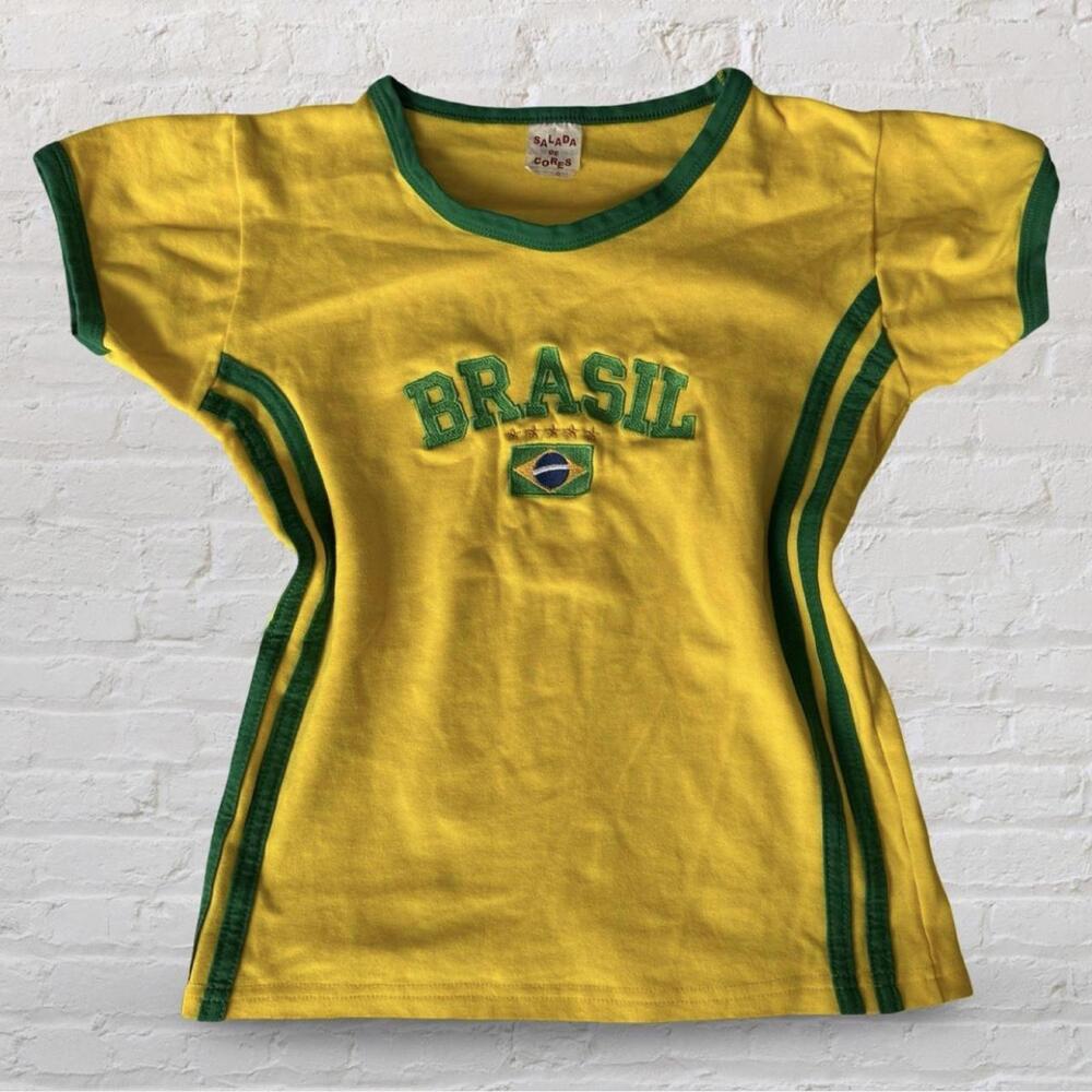 y2k brazil baby tee with paper tag - Picture 3 of 6